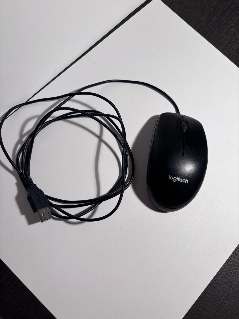 Logitech B100 Wired USB Mouse Optical Black M-U0026 810-006640 Tested PC Mac